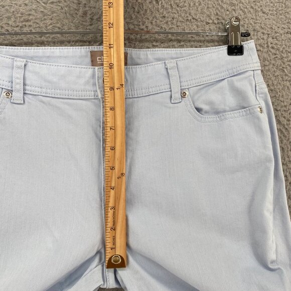 Chicos Jeans Womens 1 US 8 Light Blue Tapered Leg Stretch Denim Everyday Casual - Picture 9 of 12